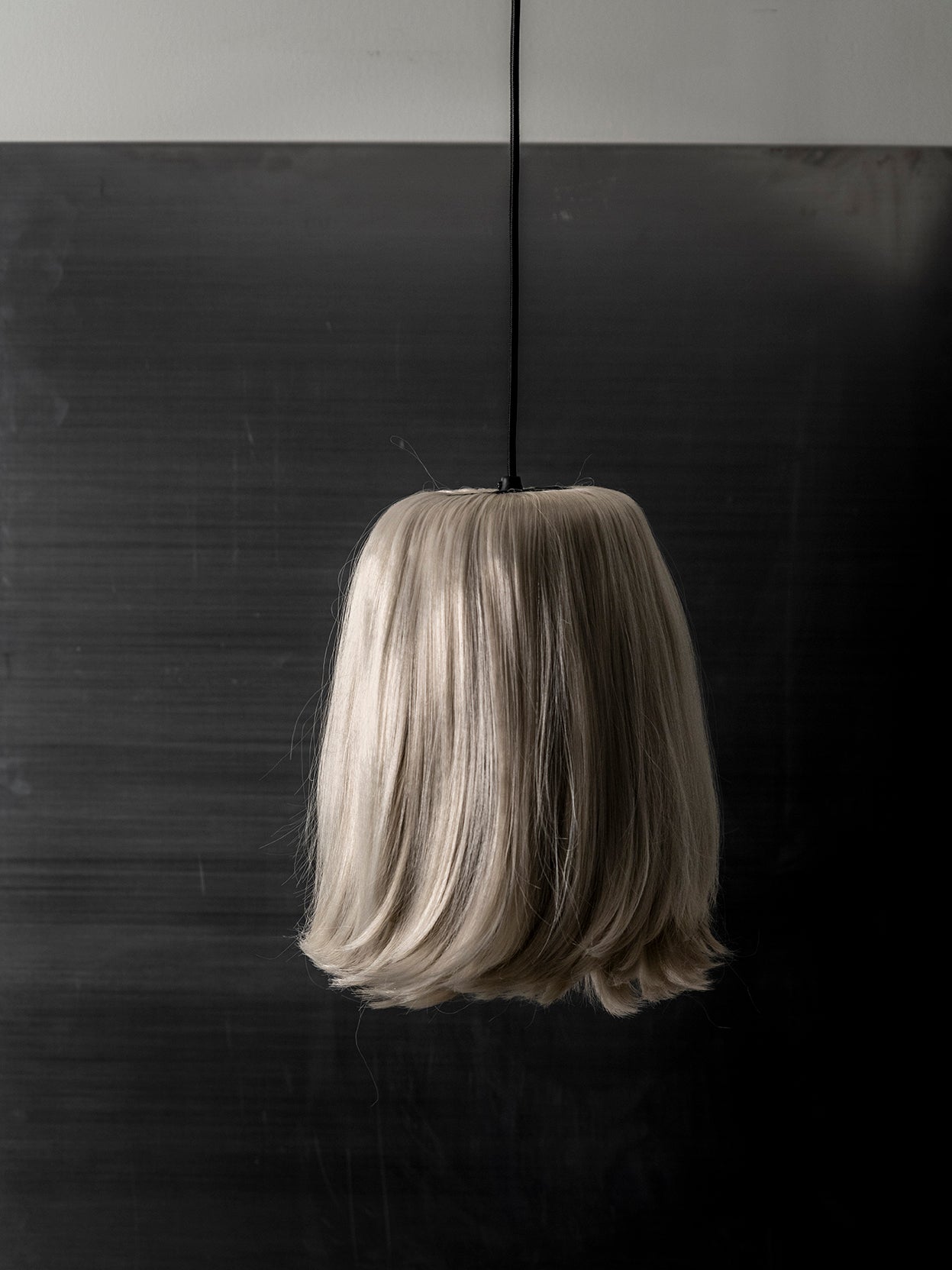 scalp pendant lampshade - silver