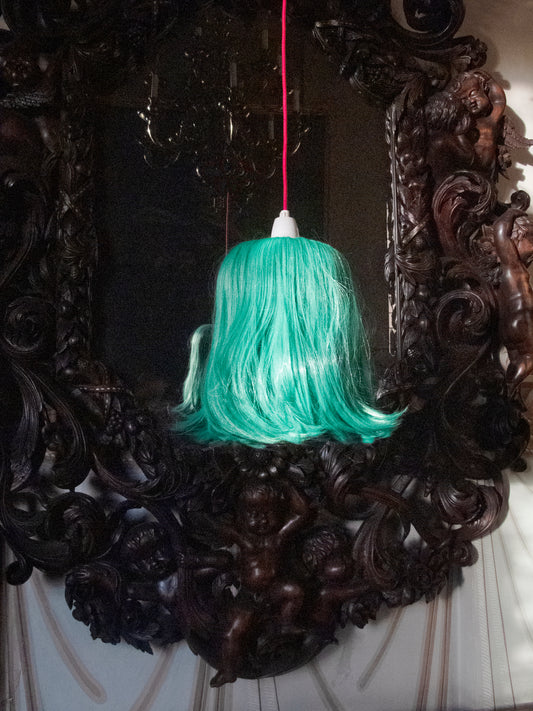 scalp pendant lampshade - emerald