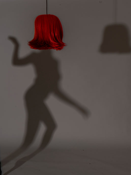 scalp pendant lampshade - red