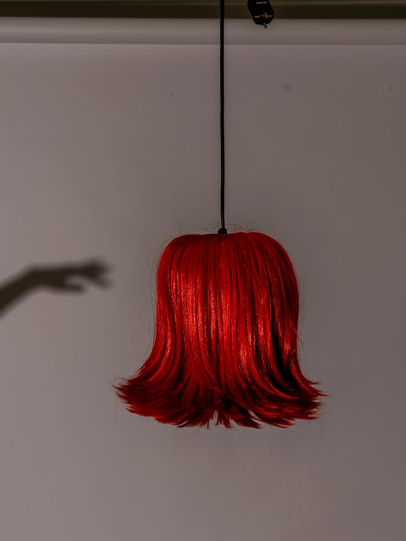 scalp pendant lampshade - red