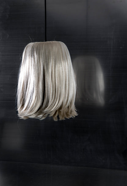 scalp pendant lampshade - silver